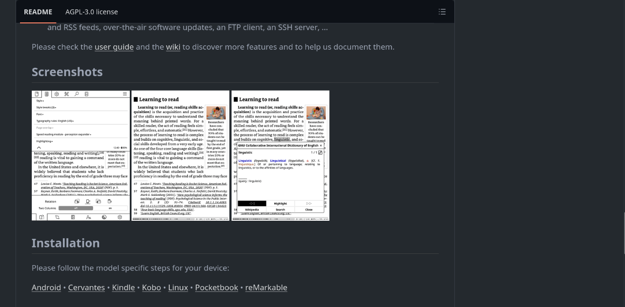 KOReader client